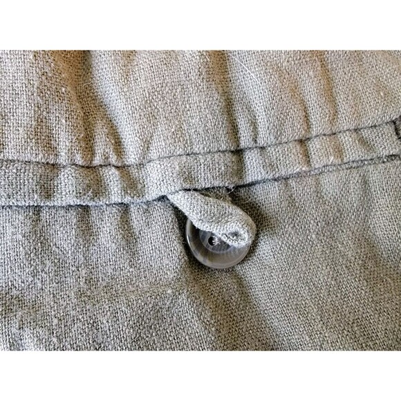 Love Tree Shorts Womens Linen Blend Sz Large Green Pull On Cuffed Elastic Waist - Picture 3 of 9